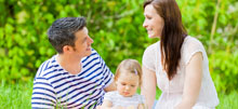 We can take care of your whole family. family on a field